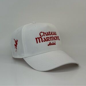 Chateau Marmont Hotel White SnapBack Hat